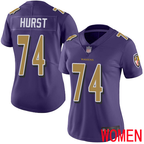 Baltimore Ravens Limited Purple Women James Hurst Jersey NFL Football 74 Rush Vapor Untouchable